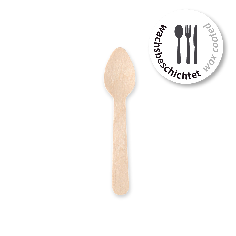 Coffee spoons made of wood FSC® 100% wax coated with 110mm