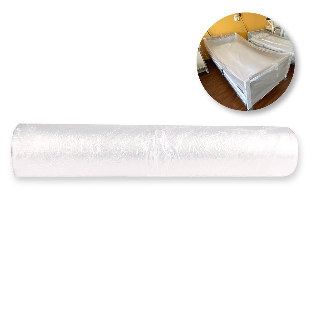 Bed covers roll, made of LDPE in the front view