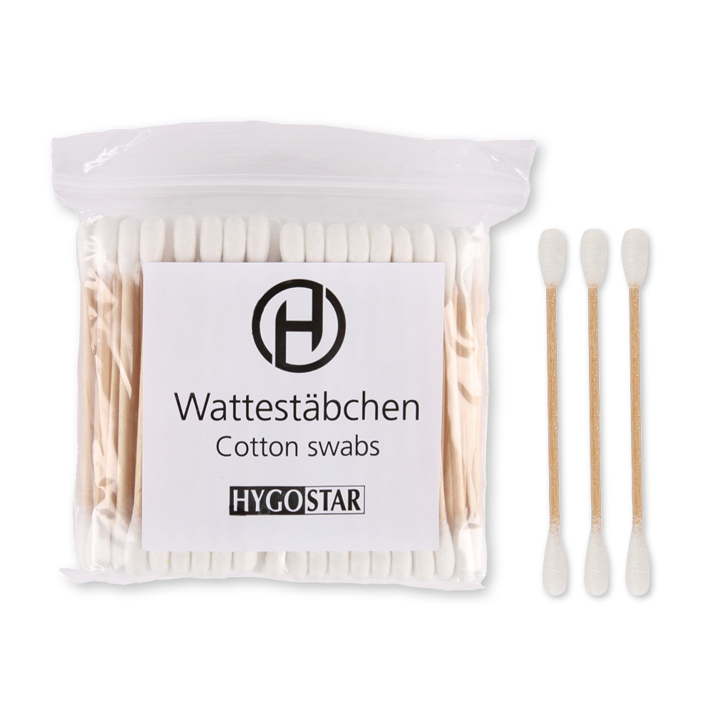 Cotton swab made of wood and cotton as cover picture