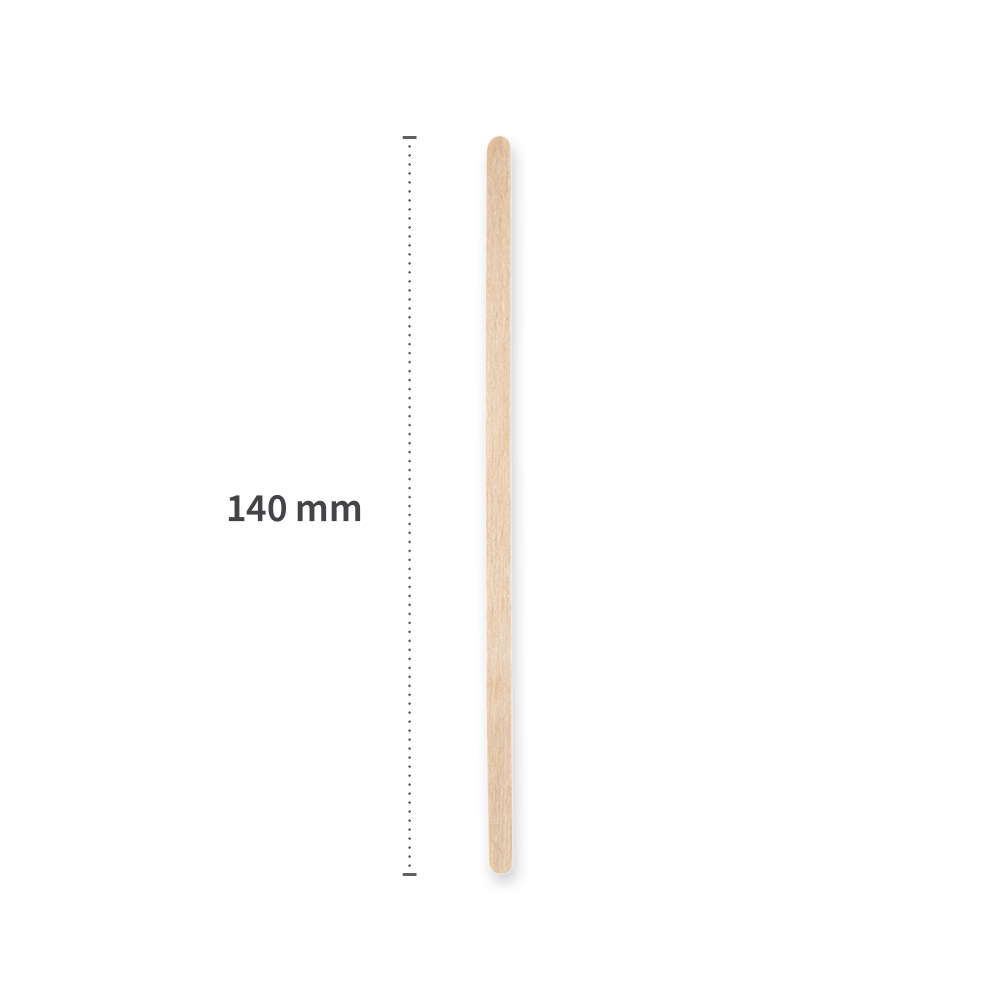 Rührstäbchen Holz aus Birkenholz, Maße 140mm
