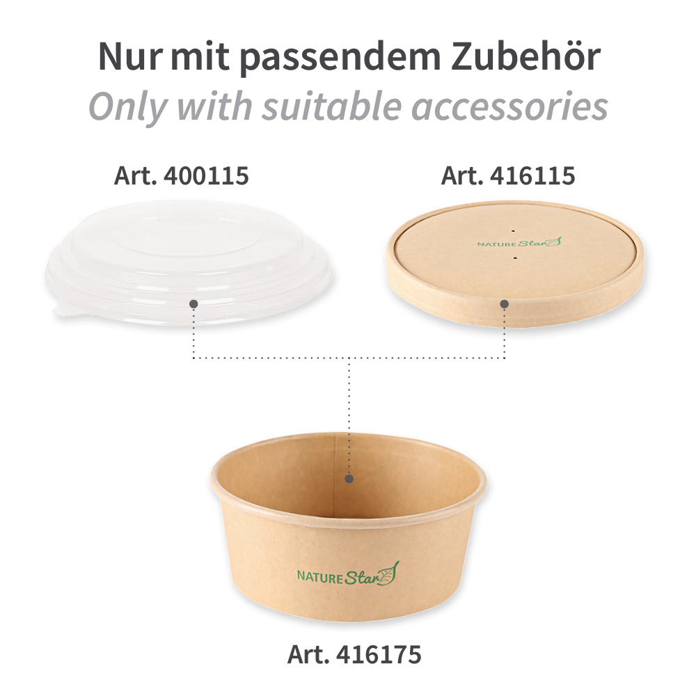 Salatschale "Caesar" | Kraftpapier, nur mit passendem Zubehör Salatschale "Caesar" aus Kraftpapier, nur mit passendem Zubehör