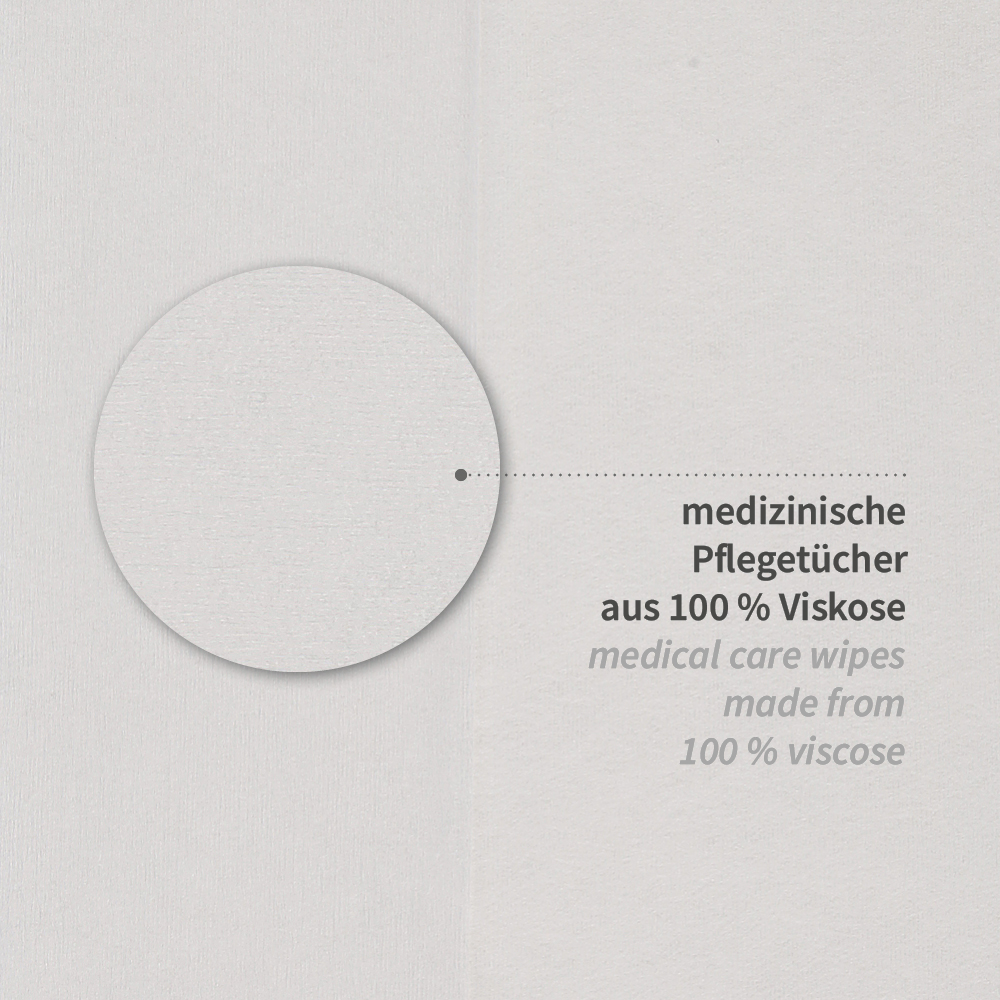 Pflegetücher Premium, 29 x 38 cm, weiß | Viskose, gelegt mit Materialbeschreibung