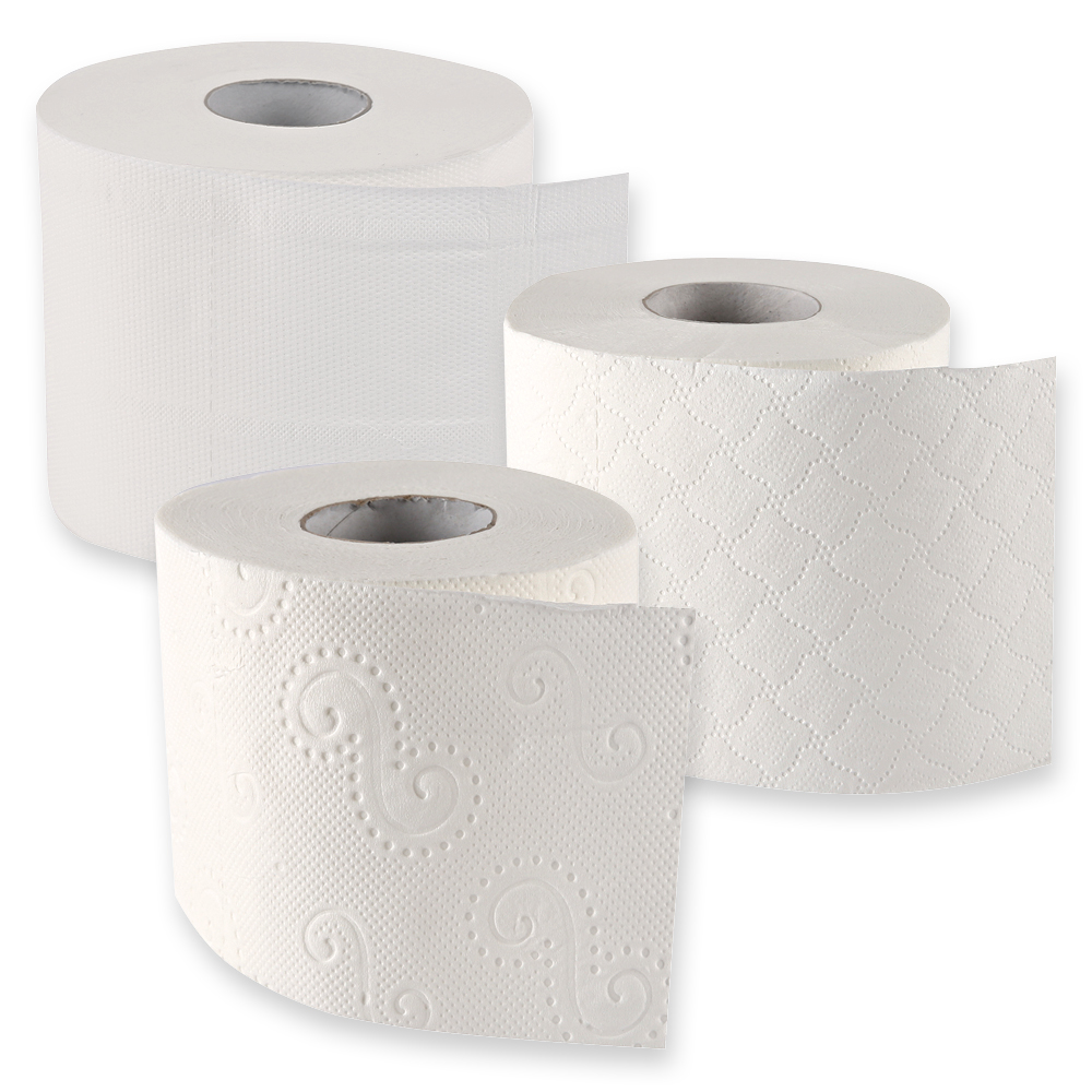 Toilettenpapier, Kleinrolle, 3-lagig aus Zellulose, Vorschaubild
