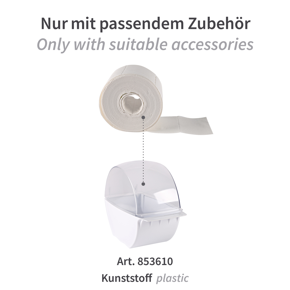 Cellulose swabs - on roll with suitable accessories