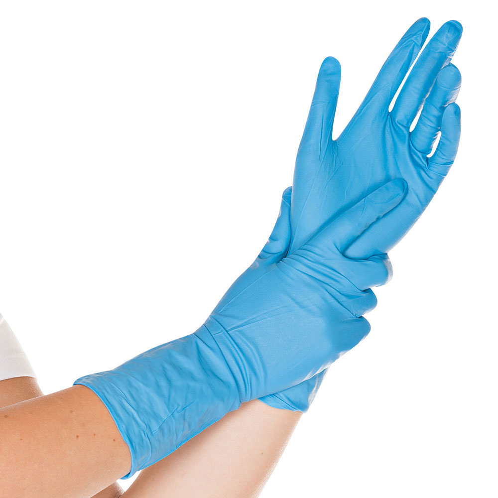 Chemical protection gloves Super High Risk made of nitrile in blue