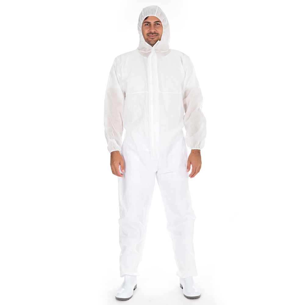 Coveralls Type 5+6 made of SMS in white in the front view