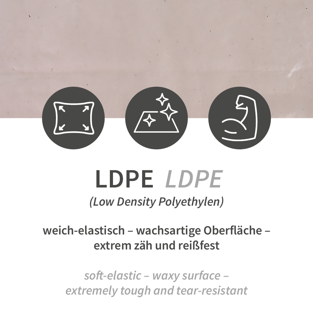 Waste bags Light, 240 l | LDPE, roll, transparent, LDPE Waste bags Light, 240 l made of LDPE on roll in transparent with LDPE
