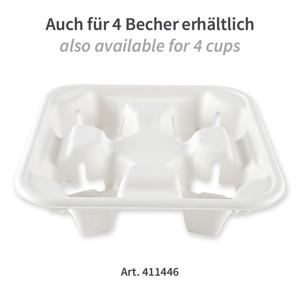 Organic cup holder Double made of bagasse, alternative