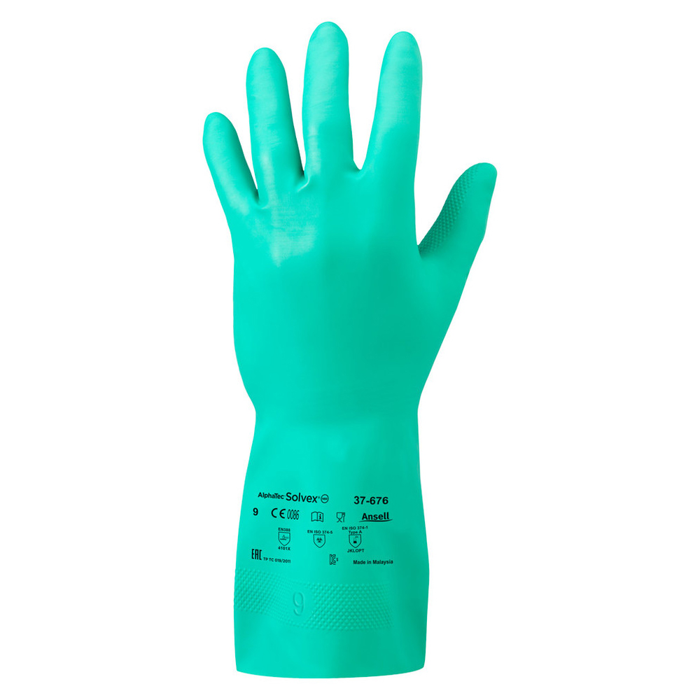 Ansell AlphaTec® Solvex® 37-676, chemical protection gloves in the front view