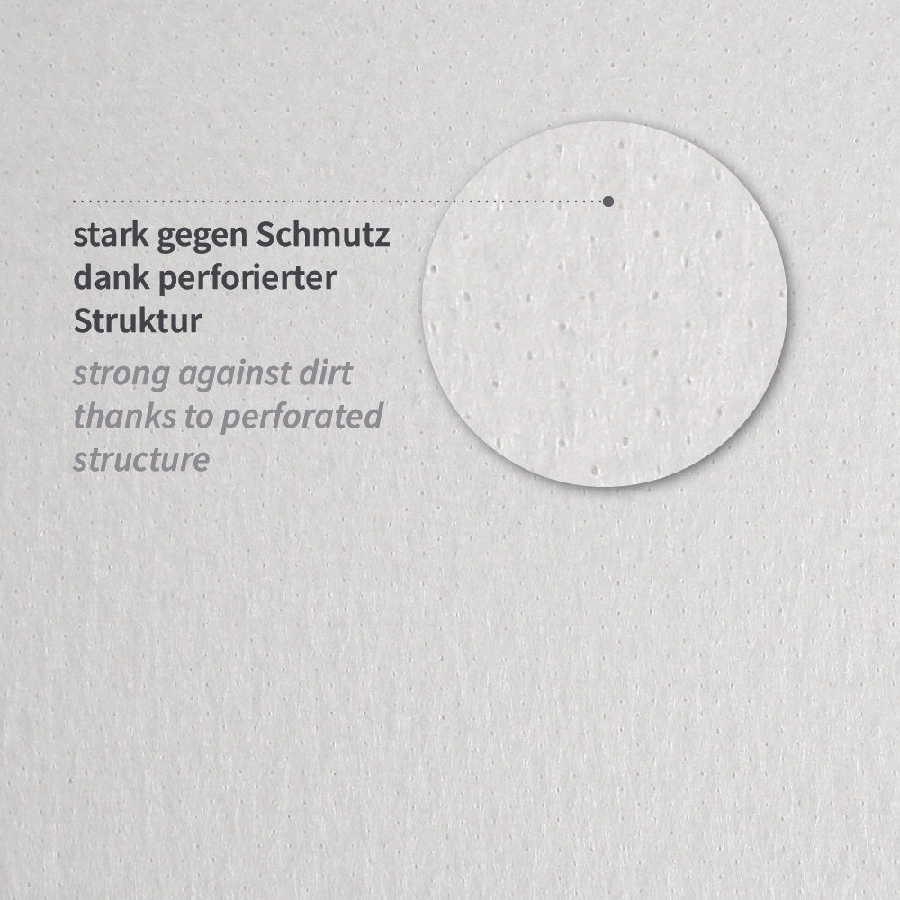 Mehrzwecktücher Tetra, perforiert | Viskose/PP, weiß, Material Mehrzwecktücher Tetra, perforiert, aus Viskose/PP in weiß, Material