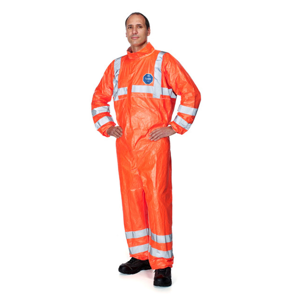 DuPont™ Tyvek® 500 HV Protective Coveralls 125, front view in the oblique view
