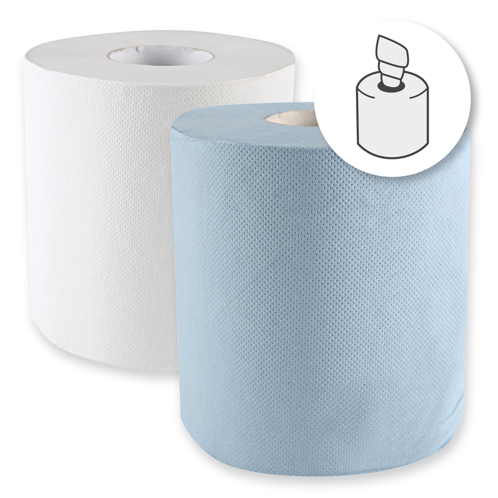Paper towel rolls, 1-ply made of recycled paper, centerfeed, preview image
