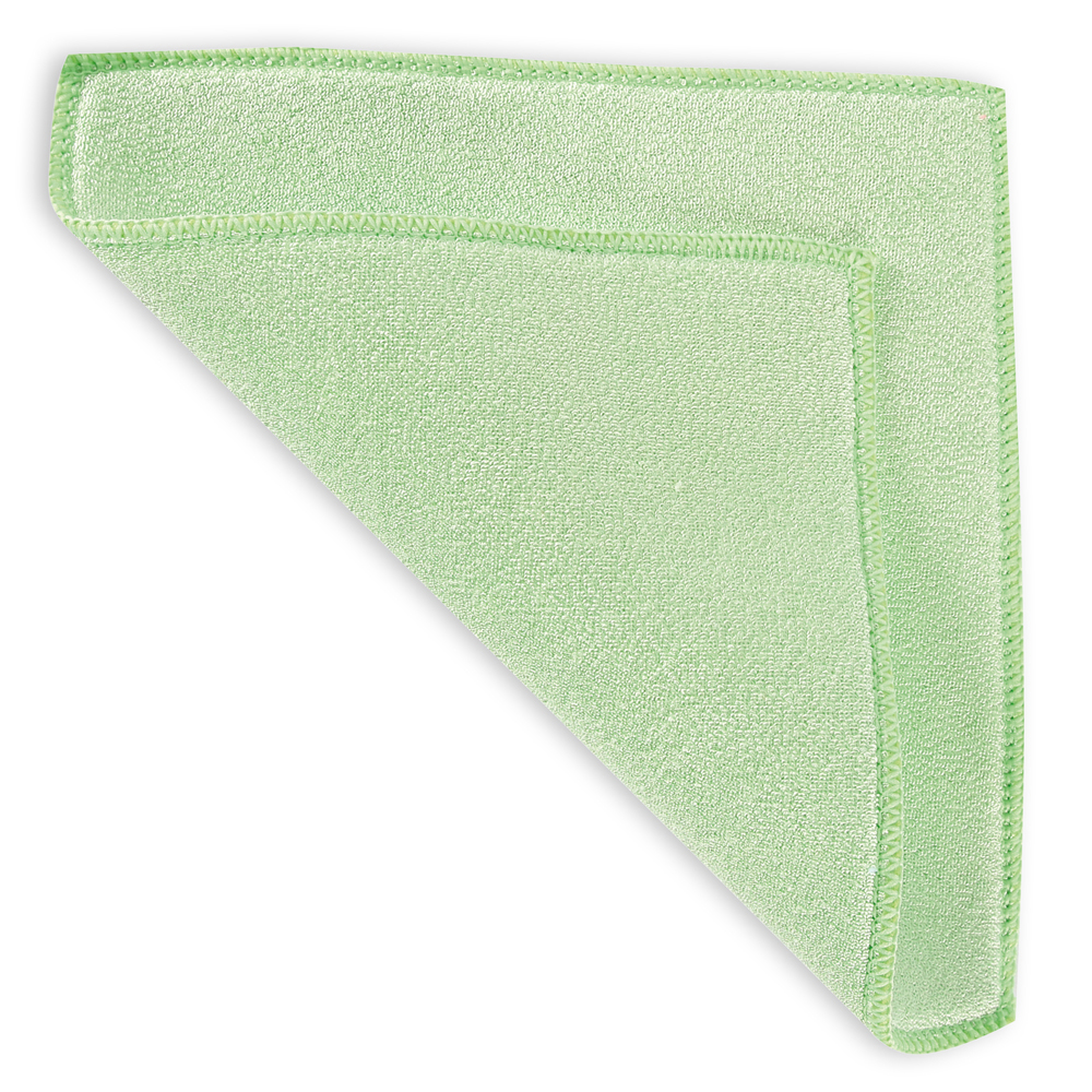 Sponge cloths made of polyester/polyamide, green, folded