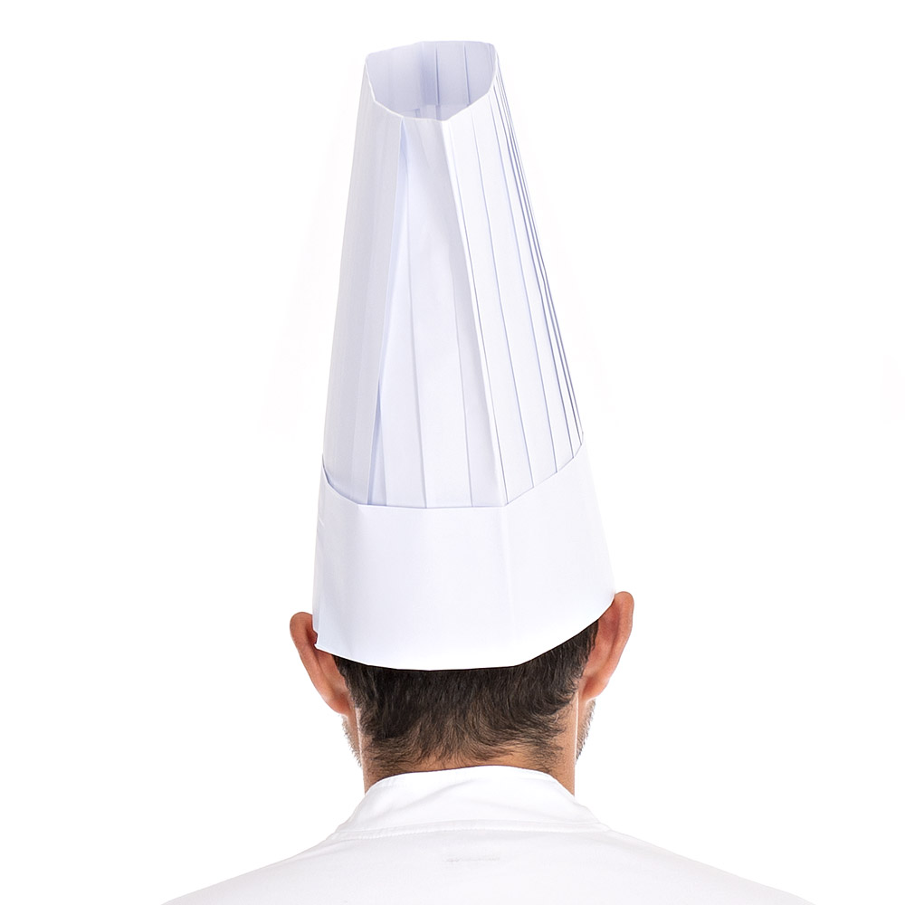 Chef's hats Le Chef | paper, 30cm, back view Chef's hats Le Chef made of paper with 30cm in the back view
