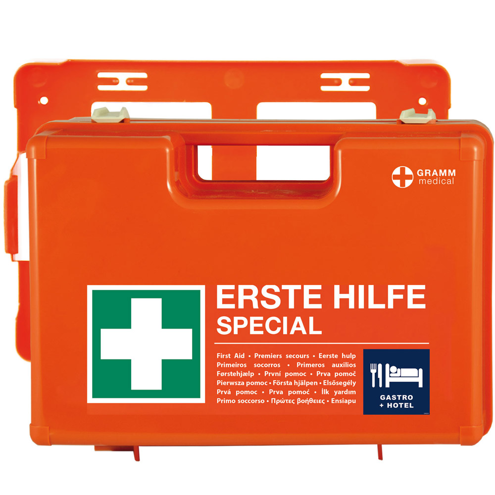 First aid kit Special gastro & hotel  according to DIN 13157 in the front view