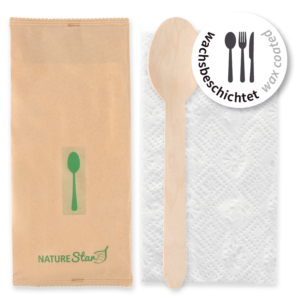 Cutlery sets Spoon made of wood FSC® 100% wax coated