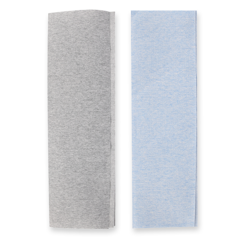 Reinigungstücher aus Zellulose/PP/Viskose, gelegt in verschiedenen Farben
