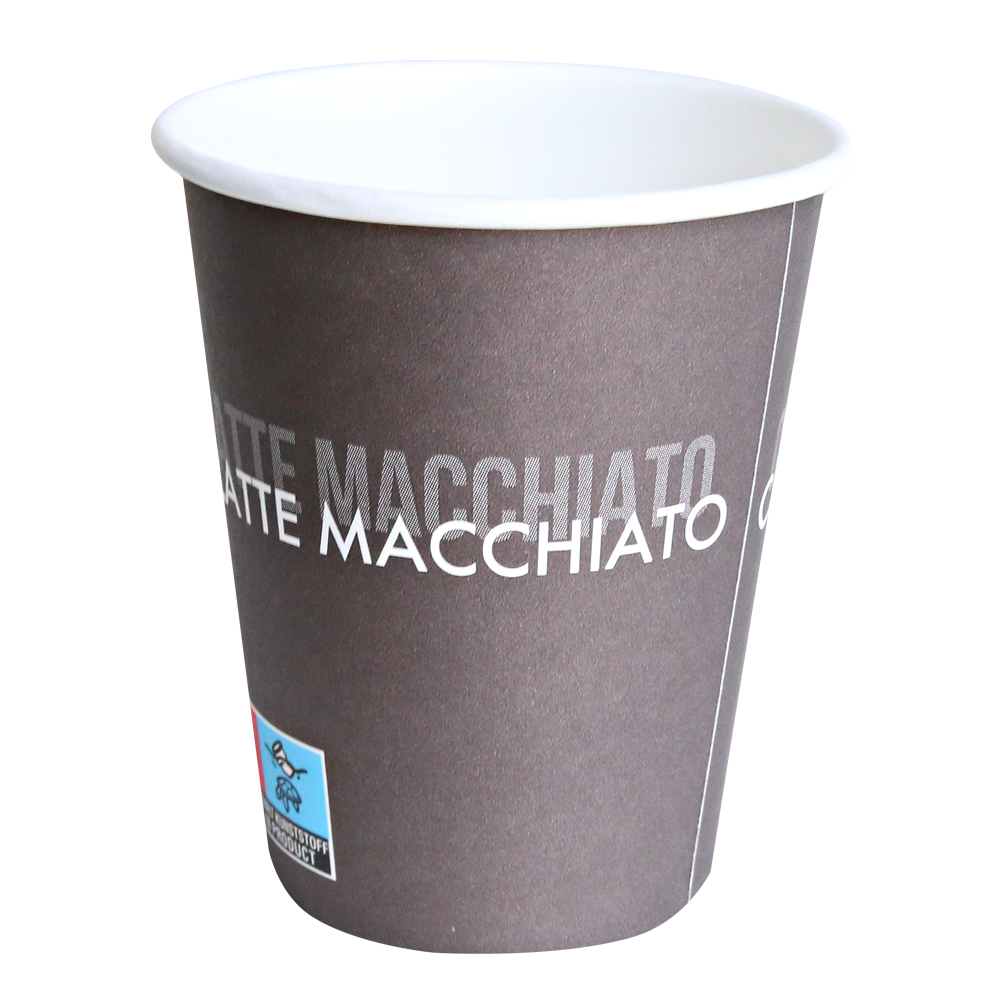 Kaffeebecher To Go, Pappe/PE, FSC®-Mix mit Macchiato-Schriftzug