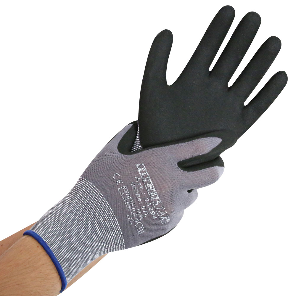 Fine knit gloves Ergo Flex with nitrile-PU coating