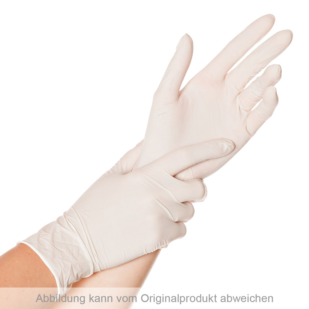 Latex-Handschuhe "Skin Light", leicht gepudert als Alternativartikel, weiß