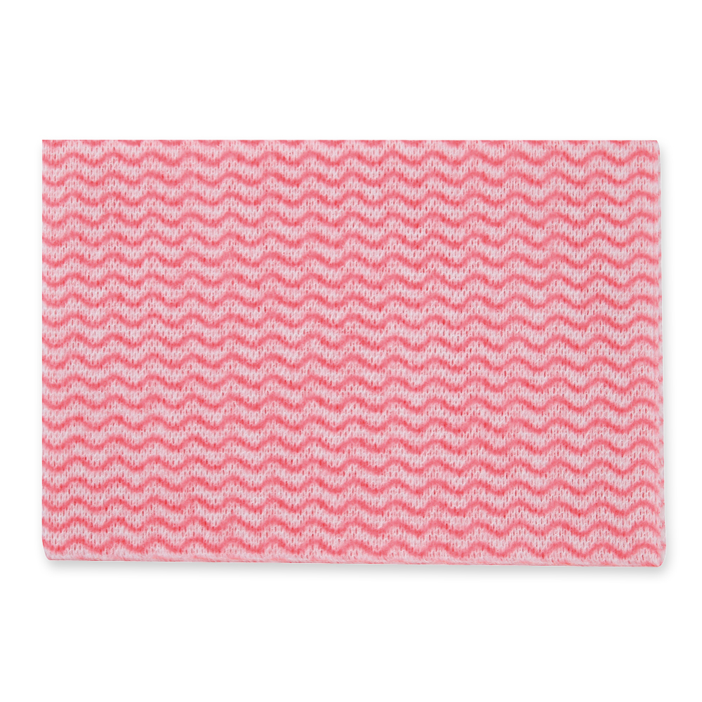 Dishcloths made of viscose/polyester, pleated, red