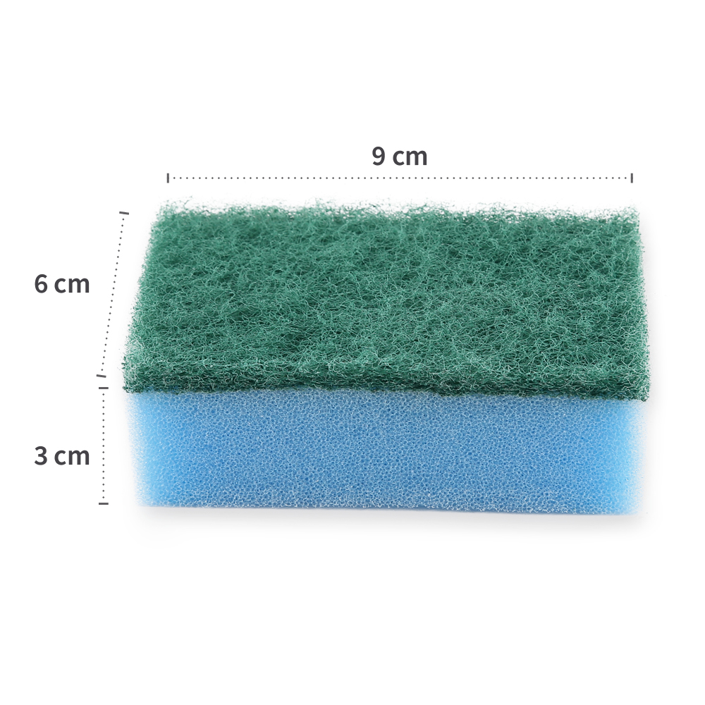 Sponges for pots Colour-set made of foam/hard fleece, dimensions