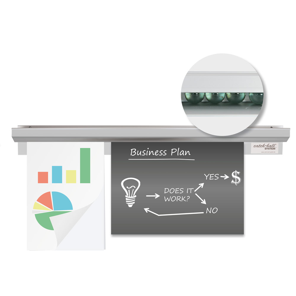 Catch-ball-System Infobord - the classic one as an example of use with close-up