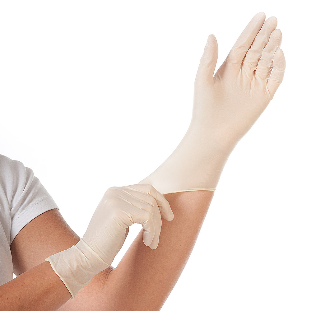 Latex gloves Grip Light, powder-free in white