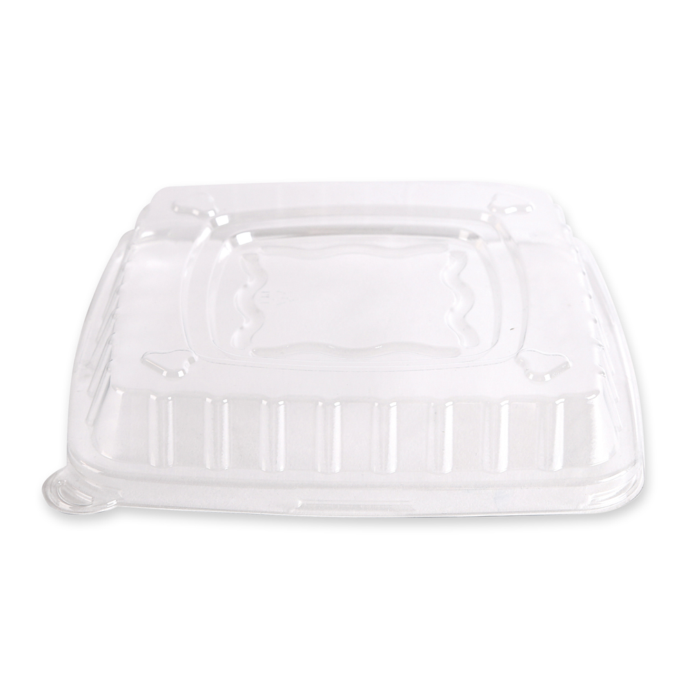 Lids for square trays made of PET