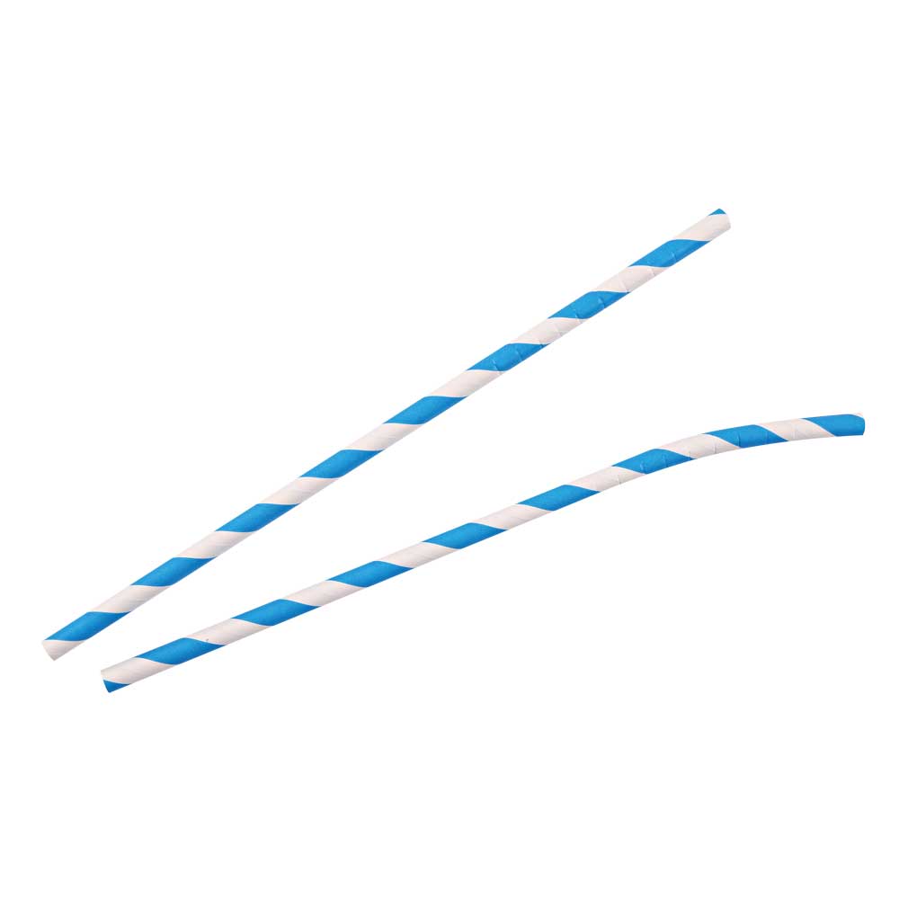 Organic paper straws Flex, striped | FSC®-mix