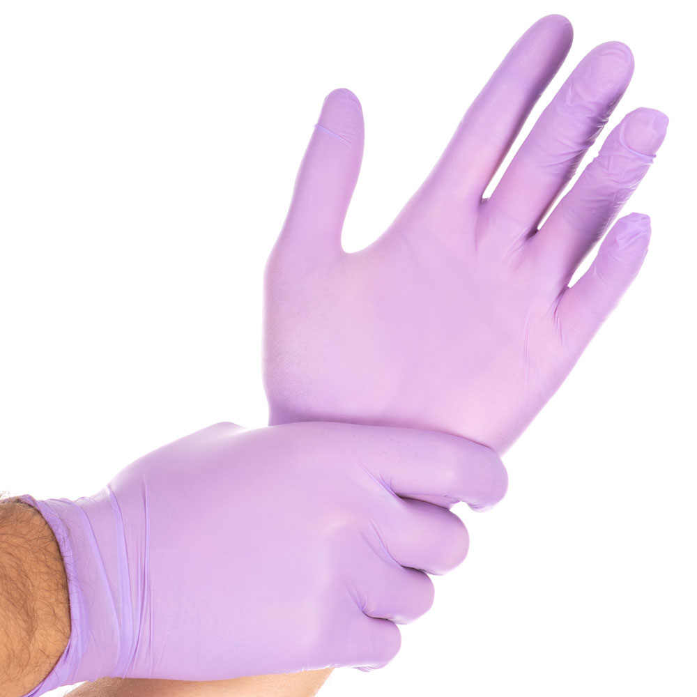 Nitrile gloves Safe Light powder-free in purple