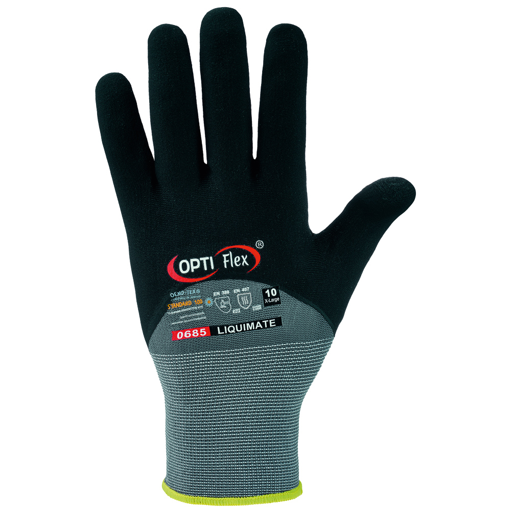 Opti Flex® Liquimate 0685, fine knit gloves in the front view