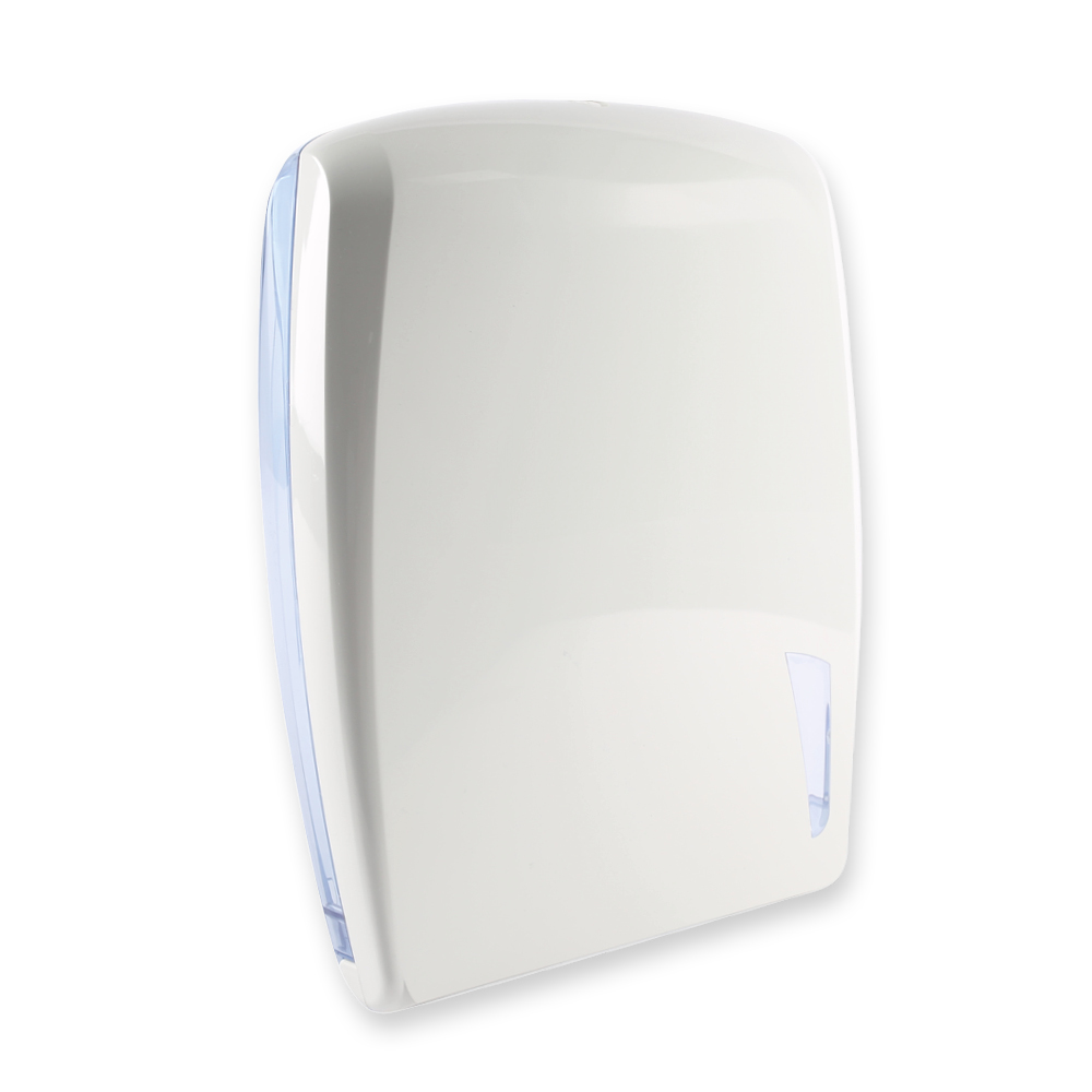 Papierhandtuchspender Kompakt, Interfold aus Kunststoff in der Schrägansicht als Vorschaubild