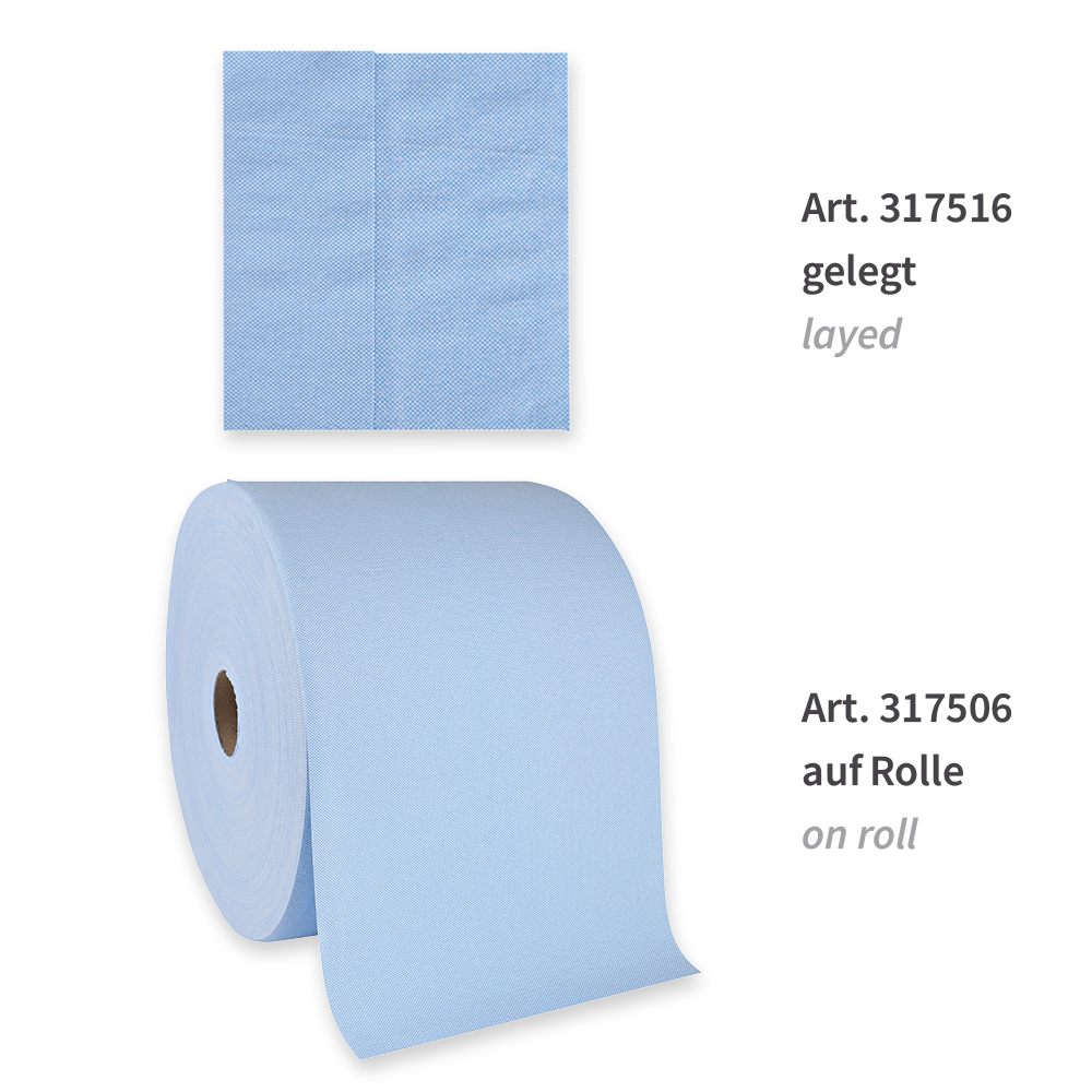 Cleaning cloths made of cellulose, on roll, variants