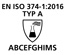 EN ISO 374-1:2016 ABCEFGHIMS Typ A