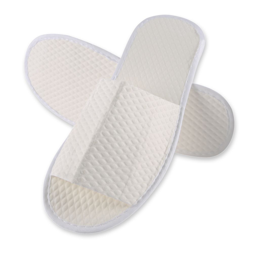 Organic slipper, open made of paper, front view