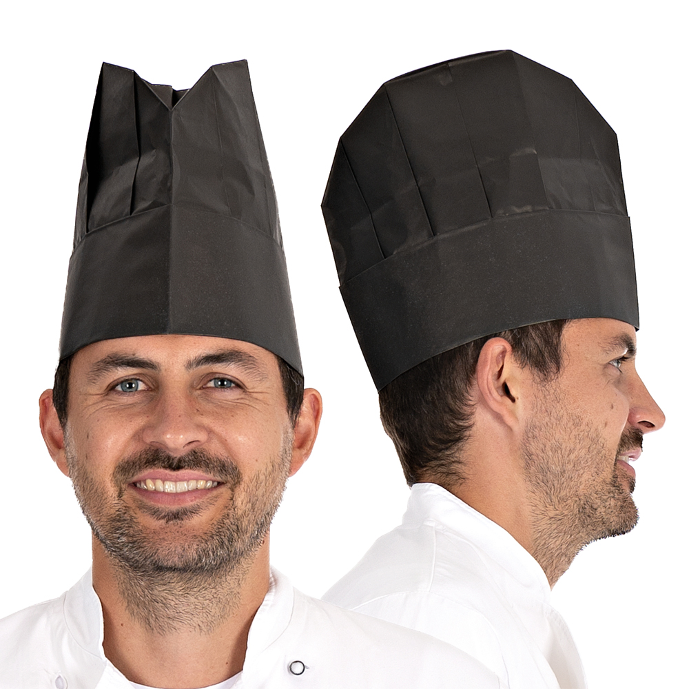 Chef's hats Excellent made of paper in the front and side view