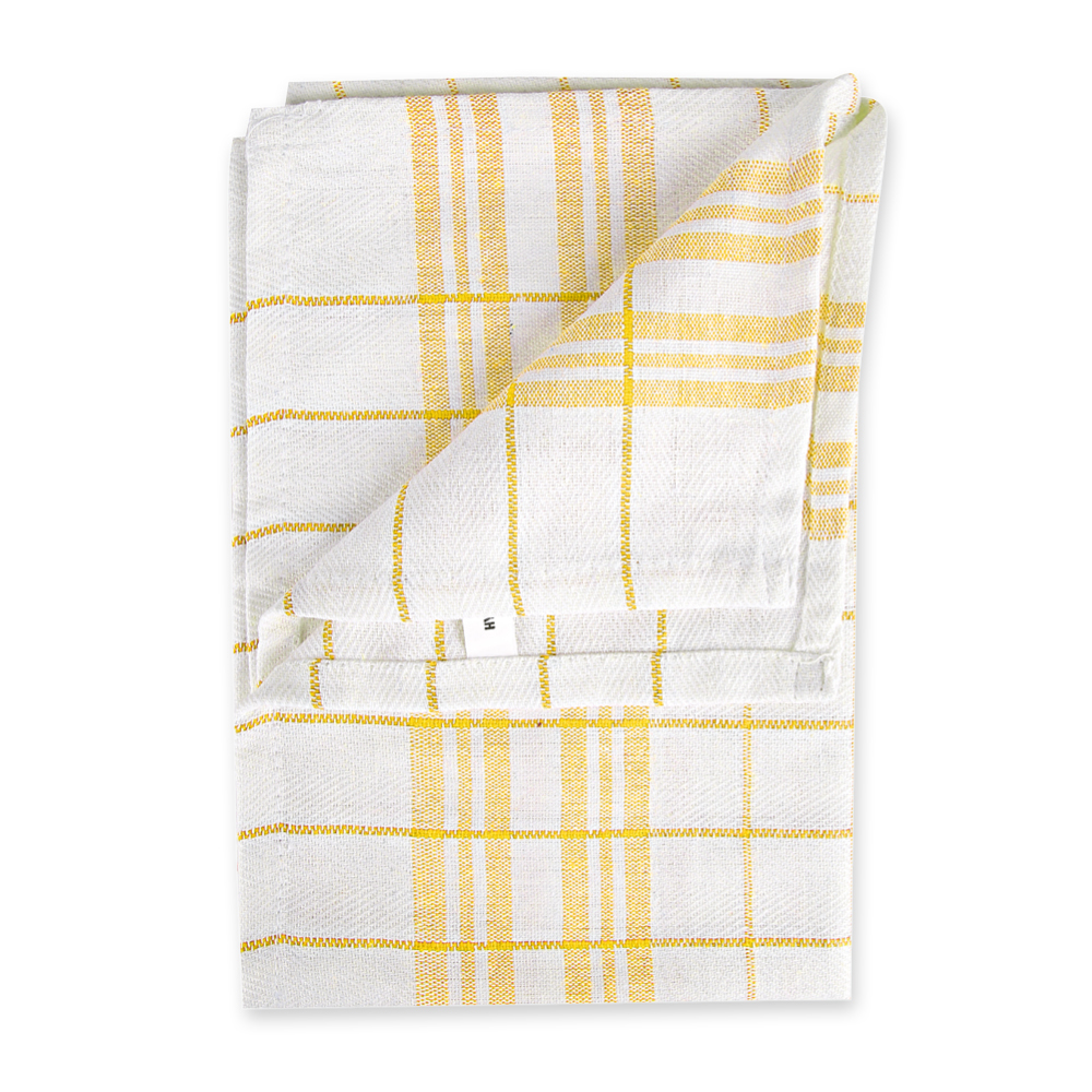 Dish towels Karo made of cotton, yellow