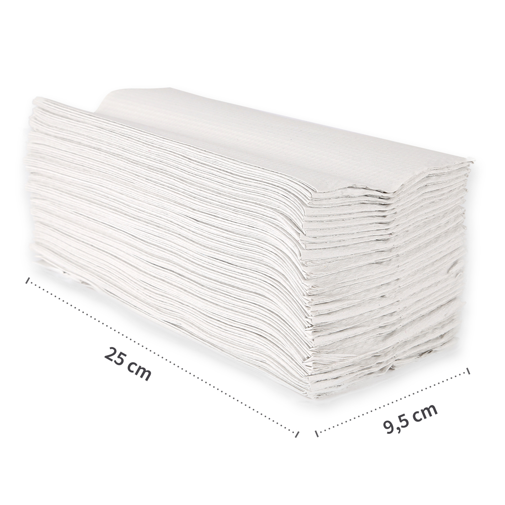 Paper hand towels, 1-ply made of recycled paper, C-fold, measure