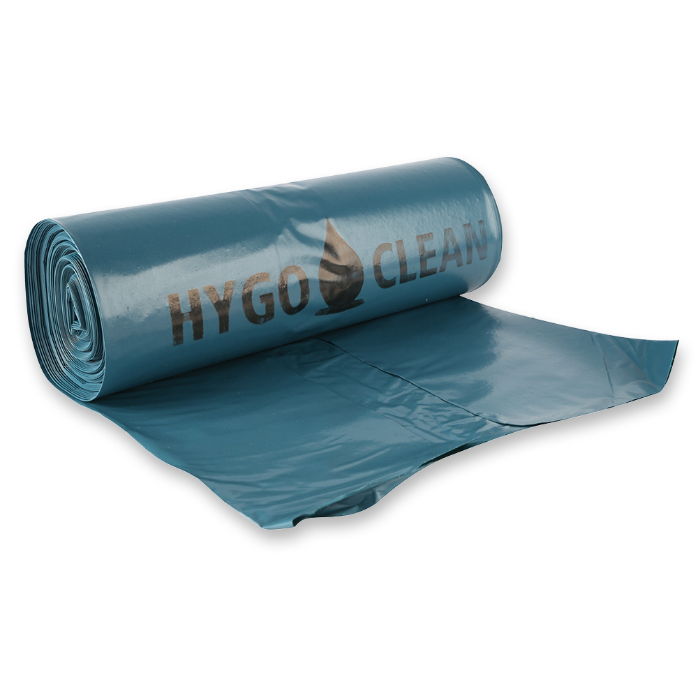 Waste bags Premium, 120 l made of LDPE, on roll, angled view