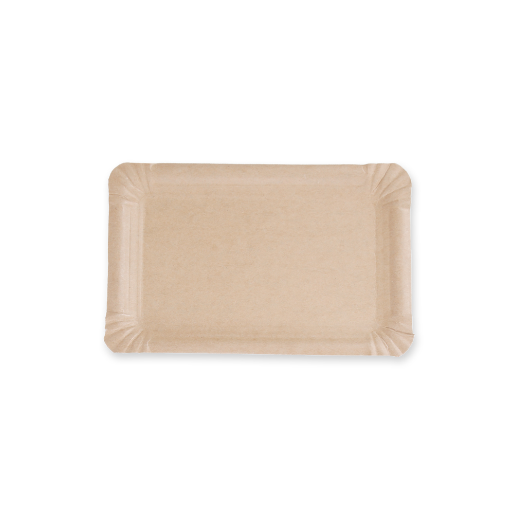 paper plate rectangular, craft paper, FSC®-certified with 13cm length 