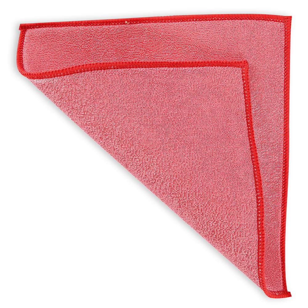 Sponge cloths made of polyester/polyamide, red, folded