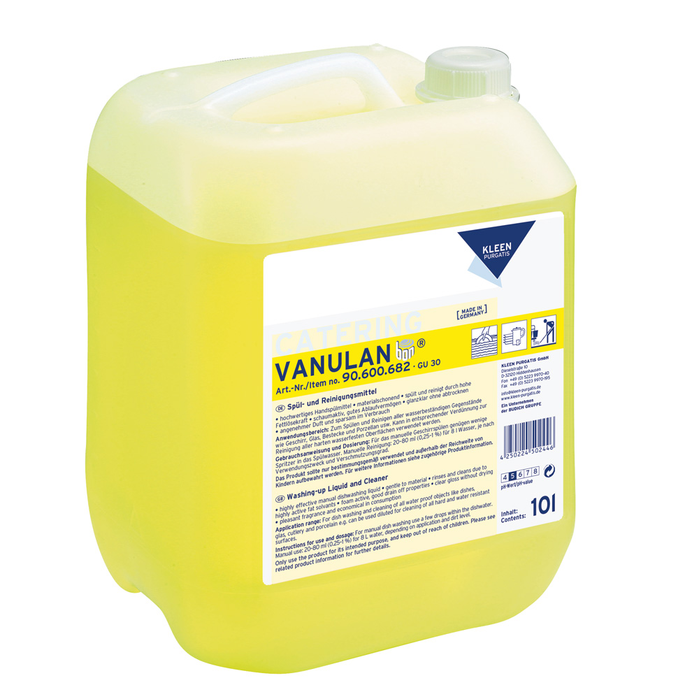 Dishwashing agent "Vanulan" in the canister