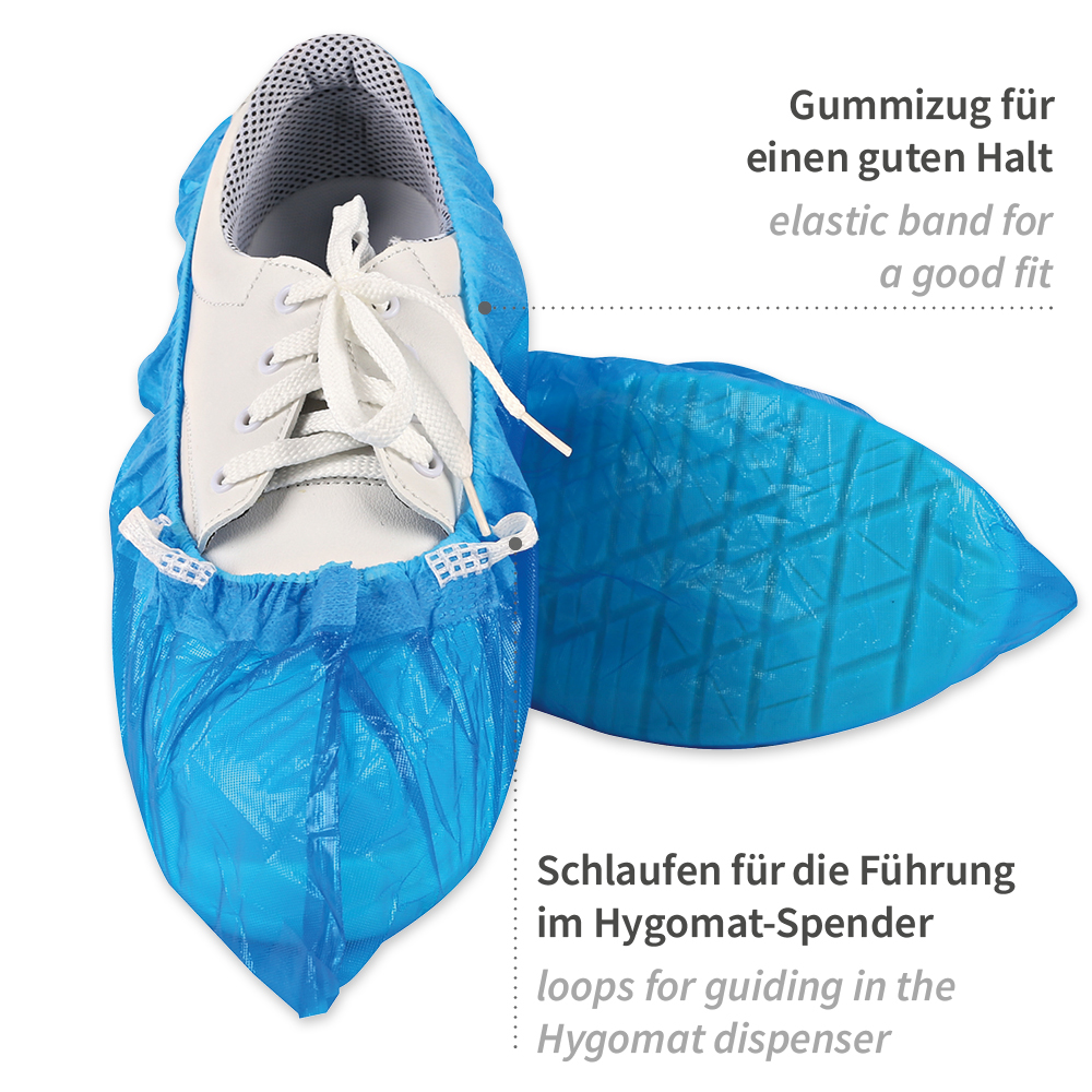 Overshoes for Hygomat, without clips, blue made of CPE with features