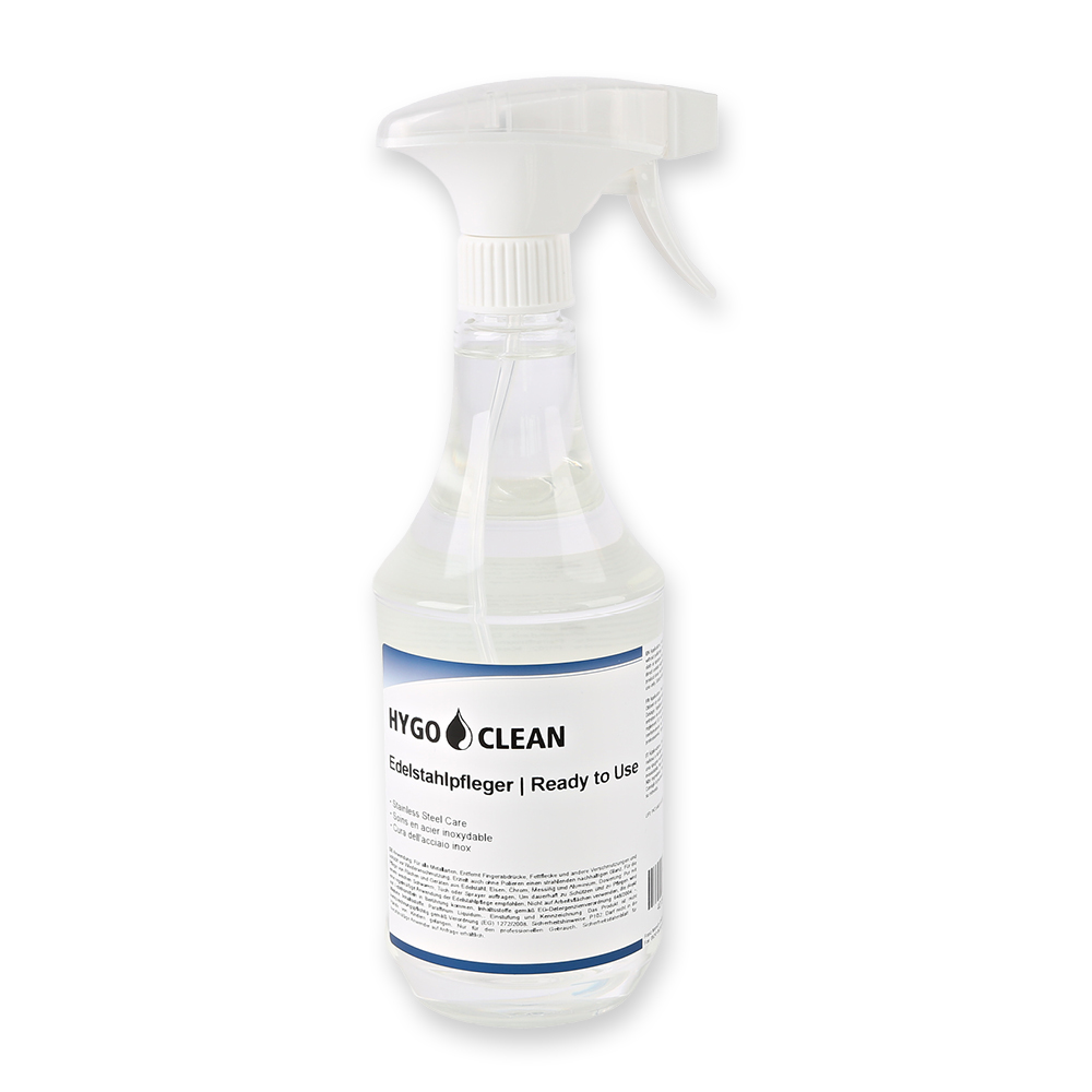 Stainless steel cleaner Ready to use in the front view