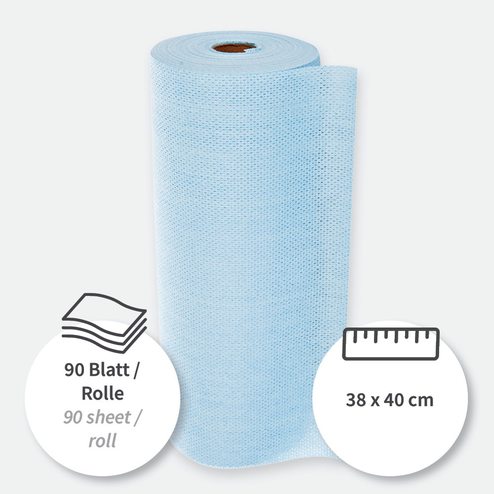 Cleaning cloths Hygotex made of viscose, small roll, properties
