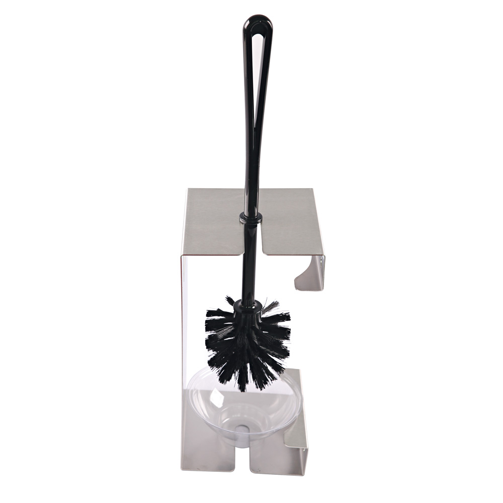 Toilet brush holder, stainless steel in the top view