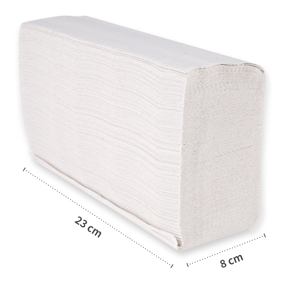 Paper towels, 2-ply made of recycled paper, interfold, measure