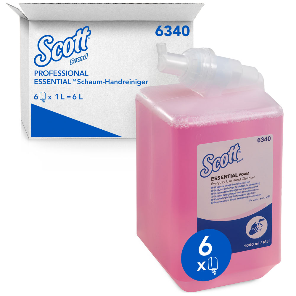 Scott® Essential™ foam hand cleanser with the packing