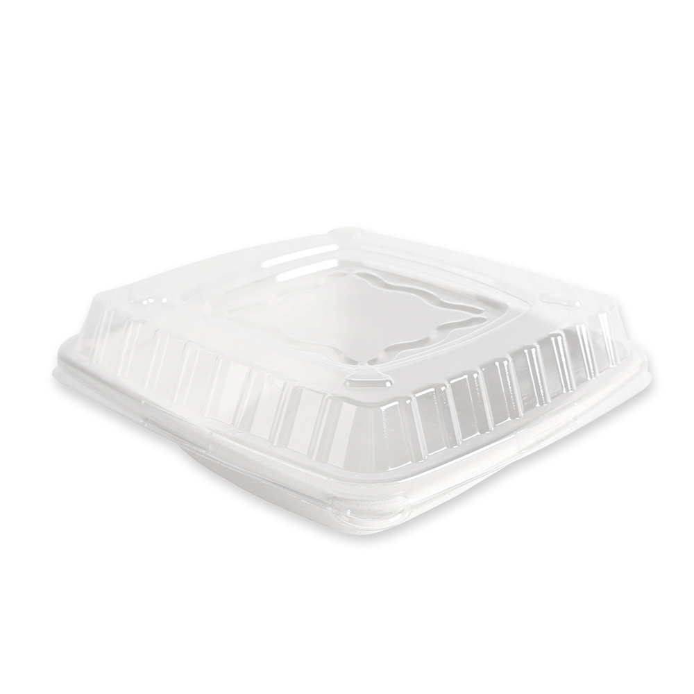 Organic trays, square | bagasse, with lid Organic trays, square made of bagasse, with lid